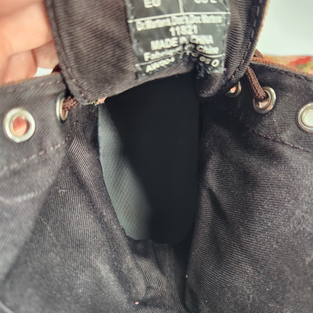 RARE Dr. Martens Brown Victorian Rose Floral 11821 - Picture 7 of 8